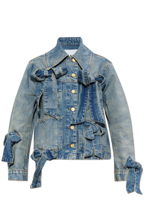 Denim jacket with bows
