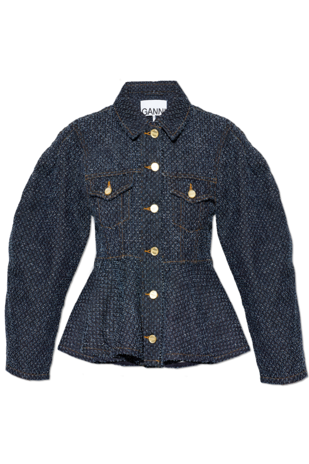Denim jacket with peplum od Ganni