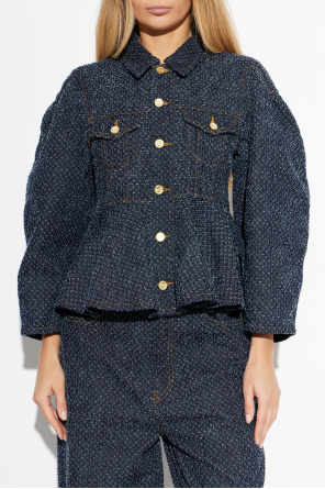 Ganni Denim jacket with peplum