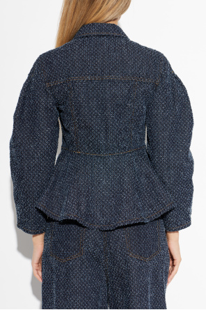 Ganni Denim jacket with peplum