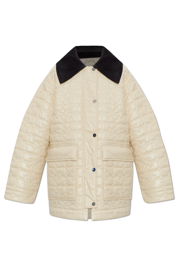 Insulated jacket with corduroy collar od Ganni