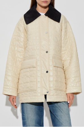 Ganni Insulated jacket with corduroy collar