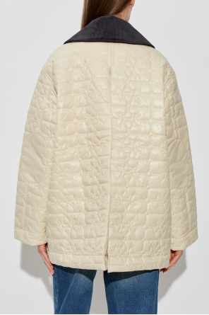 Ganni Insulated jacket with corduroy collar