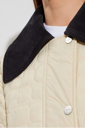 Ganni Insulated jacket with corduroy collar