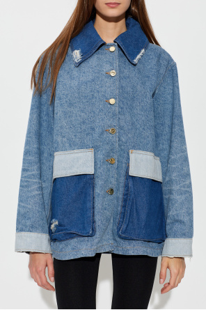 Ganni Chaqueta vaquera con efecto 'vintage'