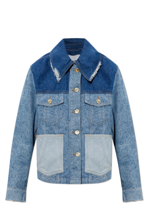 Denim jacket with 'vintage' effect