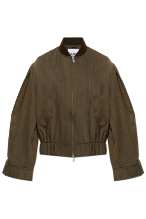 Wool bomber jacket