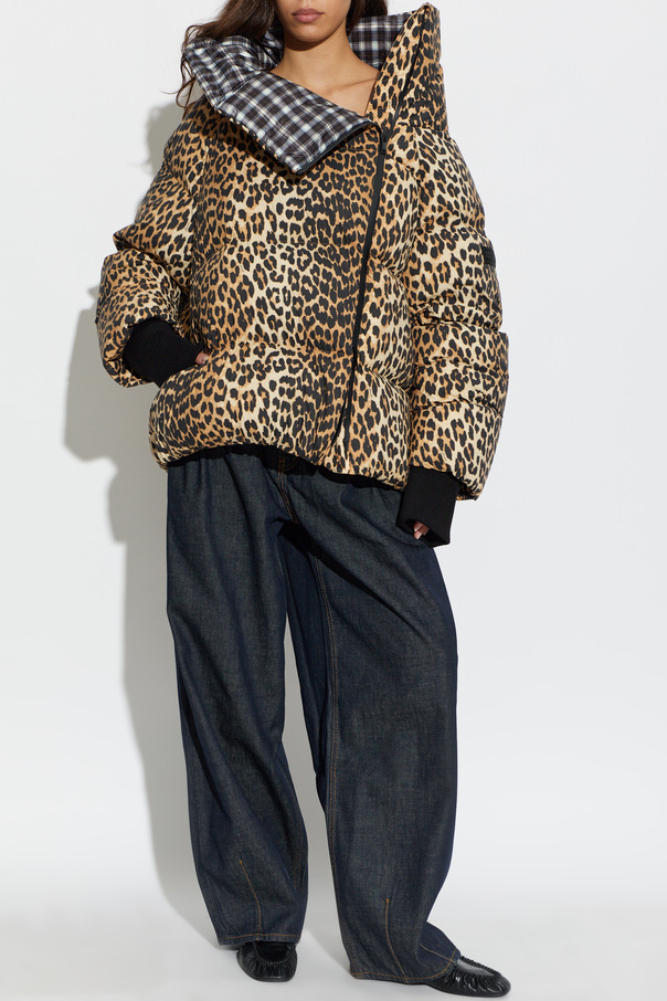 Ganni Chaqueta acolchada con estampado animal