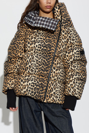 Ganni Chaqueta acolchada con estampado animal