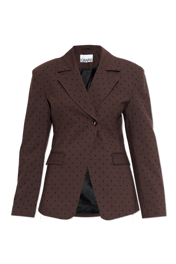 Blazer with a check pattern od Ganni