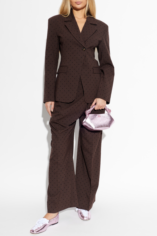 Ganni Americana con estampado de cuadros