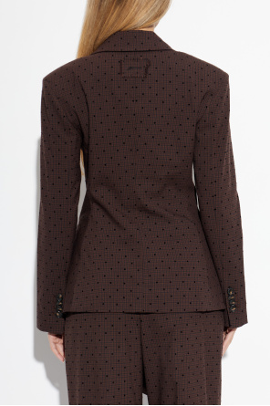 Ganni Americana con estampado de cuadros