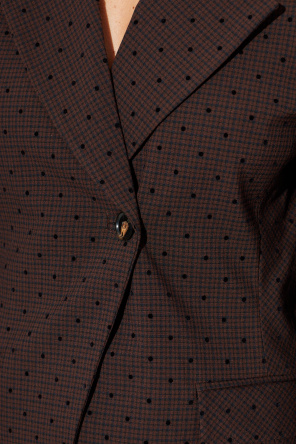 Ganni Americana con estampado de cuadros