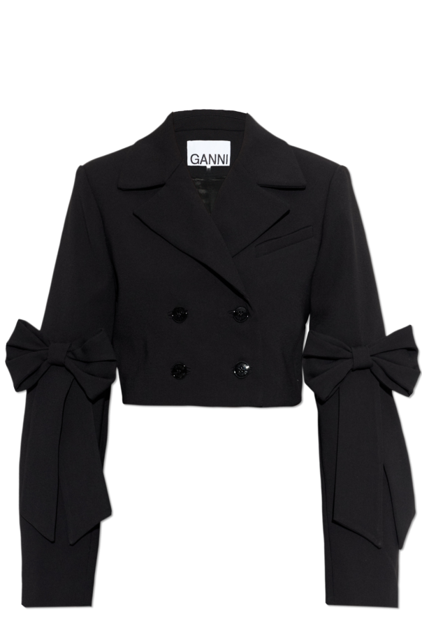 Short jacket with bows on the sleeves od Ganni