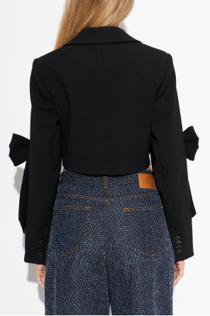 Ganni Short jacket with bows on the sleeves