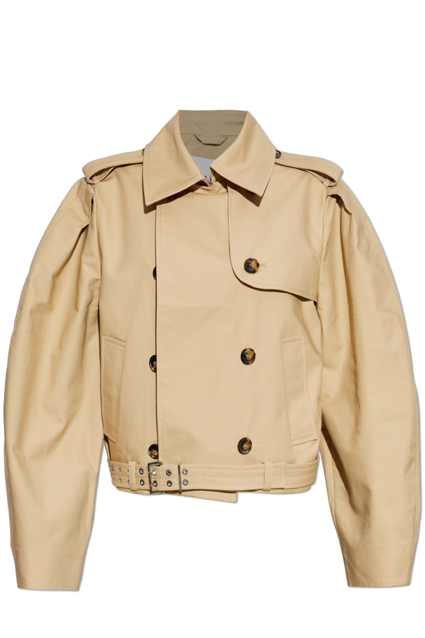 Double-breasted jacket with belt od Ganni