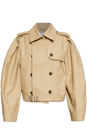 Double-breasted jacket with belt