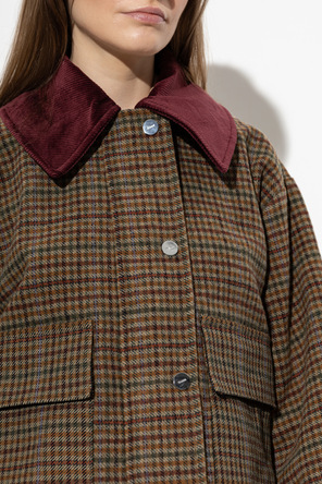 Ganni Wool jacket with logo patch