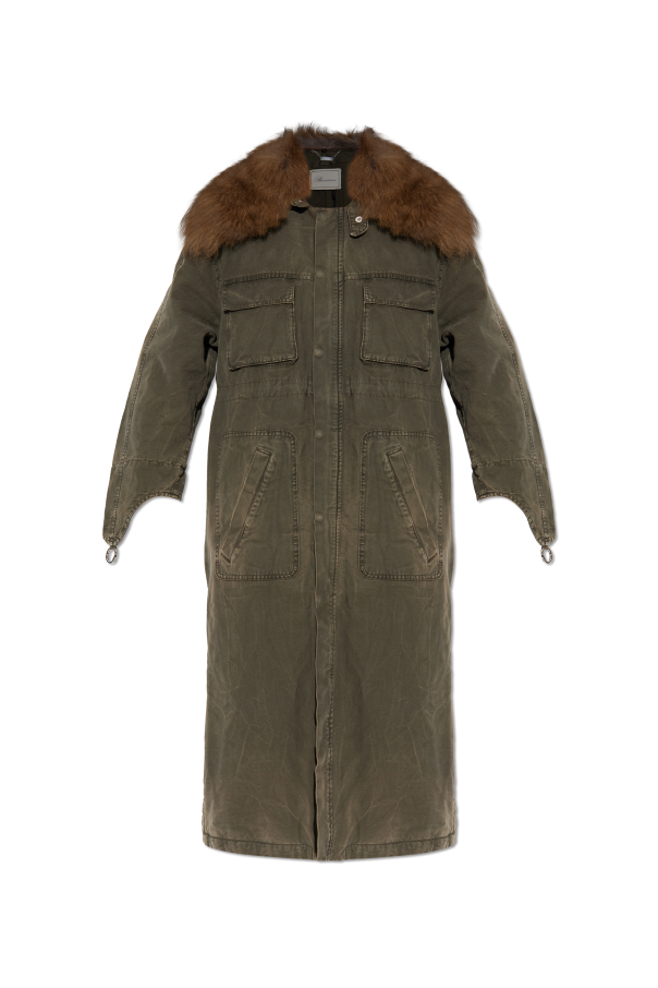 Parka with detachable faux fur collar od Blumarine