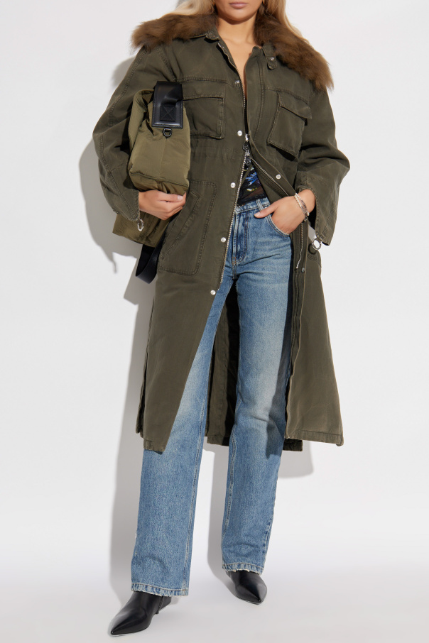 Blumarine Parka with a detachable fur collar