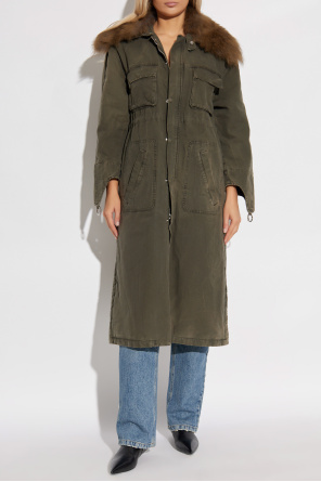 Blumarine Parka with a detachable fur collar