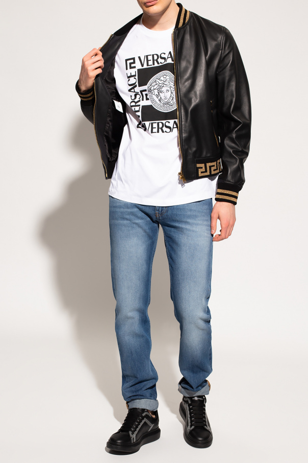 Versace Leather bomber Miniature jacket