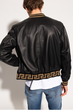 Versace Leather bomber Miniature jacket