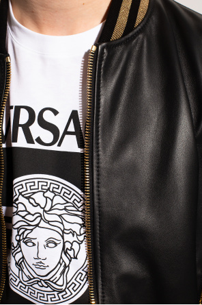 Versace Leather bomber Miniature jacket