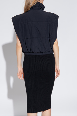 Alaïa Long vest in contrasting fabrics