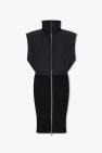 Alaïa Long vest in contrasting fabrics