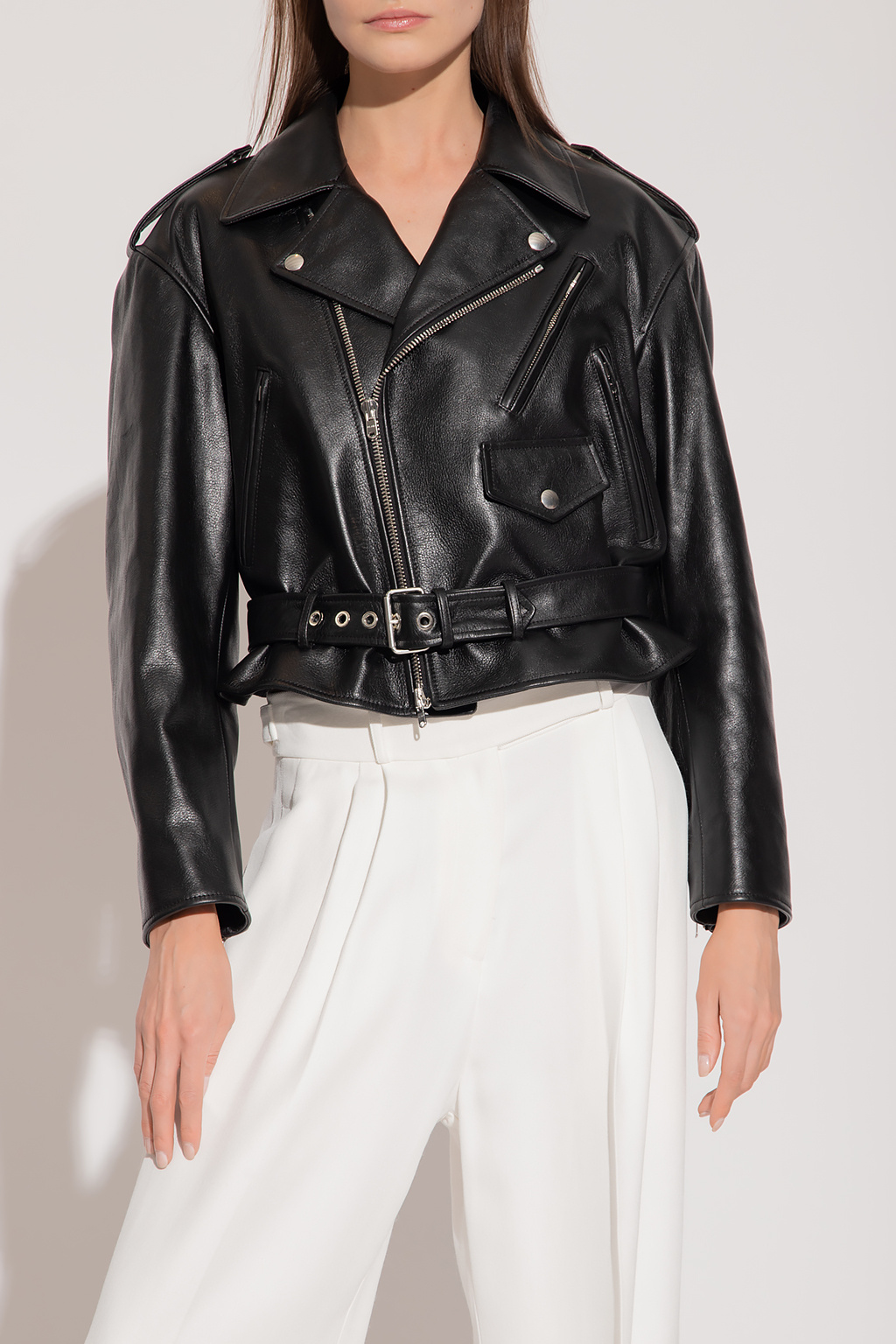 Alaïa Leather biker jacket | Women's Clothing | Vitkac
