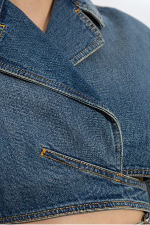 Alaïa Krótka jeansowa kurtka