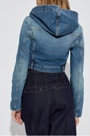 Alaïa Jeansjacke mit Kapuze