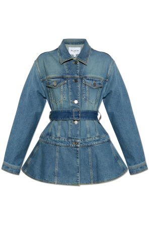 Denim jacket with belt