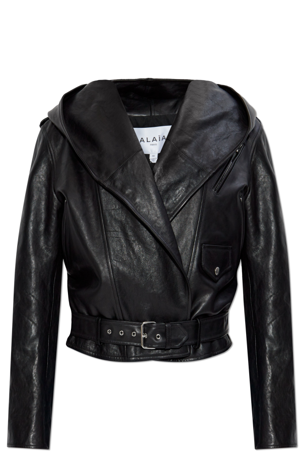 Leather jacket with hood, zdjęcie 1 Leather jacket with hood od Alaïa