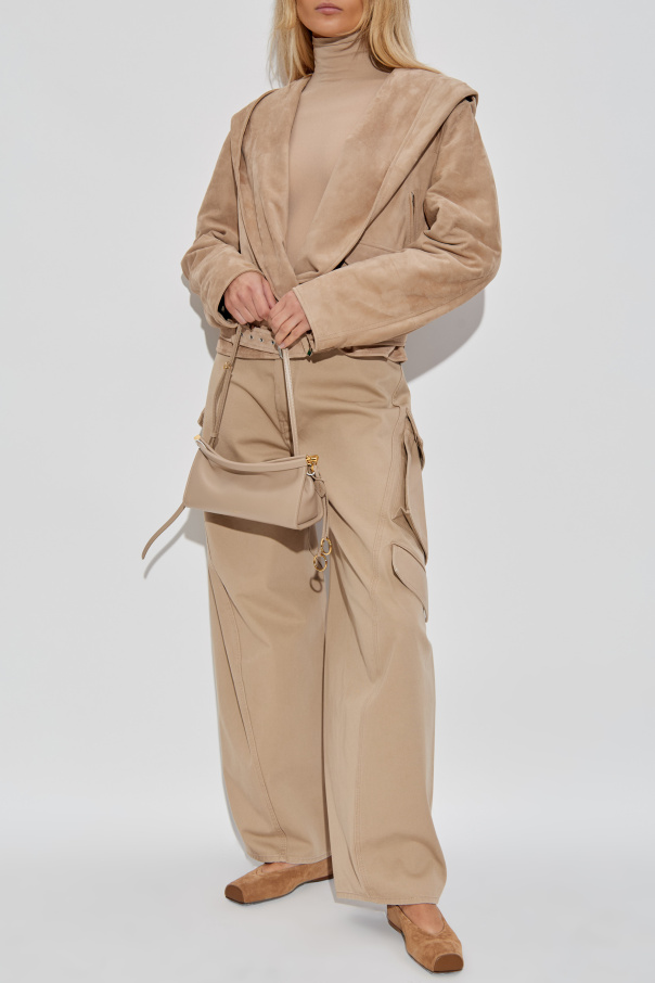 Alaïa Wildlederjacke mit Kapuze