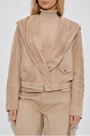 Alaïa Wildlederjacke mit Kapuze