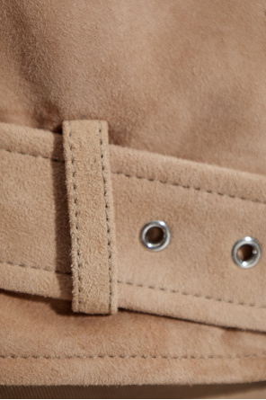 Alaïa Wildlederjacke mit Kapuze