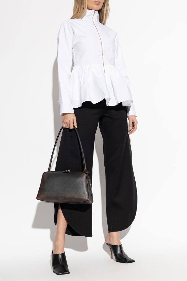 Alaïa Bawełniana kurtka z baskinką