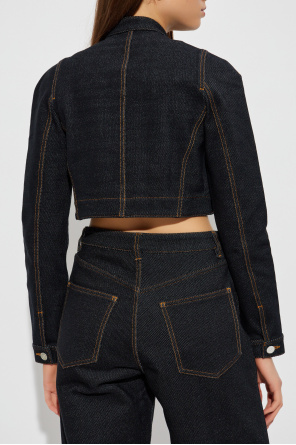 Alaïa Jeansjacke mit Stehkragen