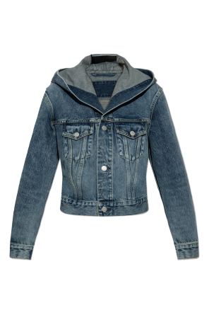 Denim jacket with hood
