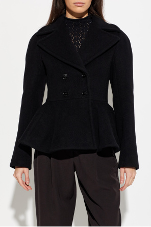 Alaïa Short coat with peplum