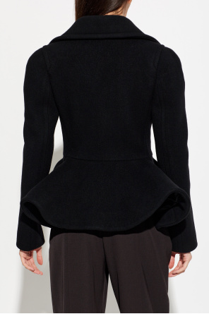 Alaïa Short coat with peplum