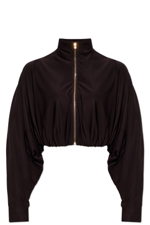 Jacket with a stand-up collar