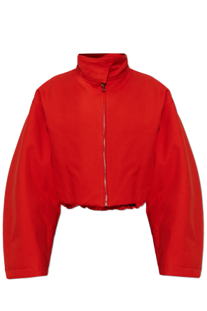 Insulated jacket with stand-up collar