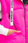 Khrisjoy PINK Down vest with logo