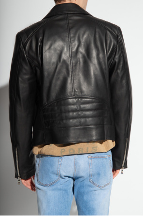 balmain cielowa Leather jacket