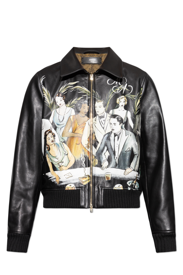 Leather jacket od Amiri