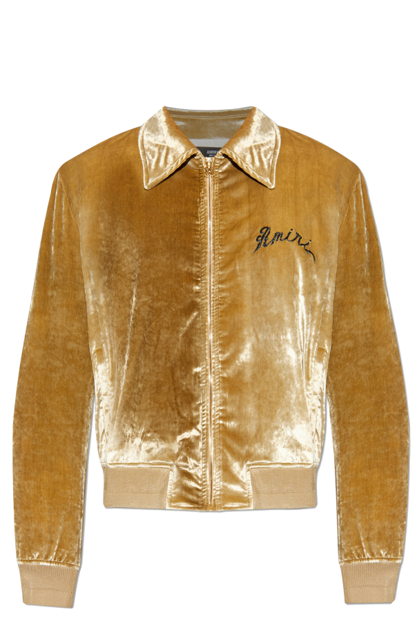 Velvet jacket with shimmering appliqués od Amiri