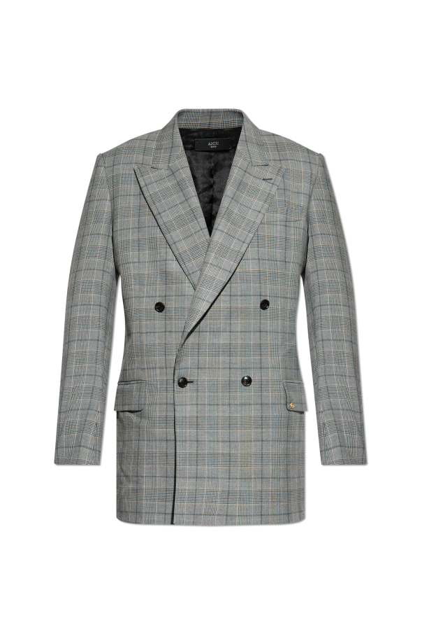 Double-breasted blazer with a check pattern od Amiri